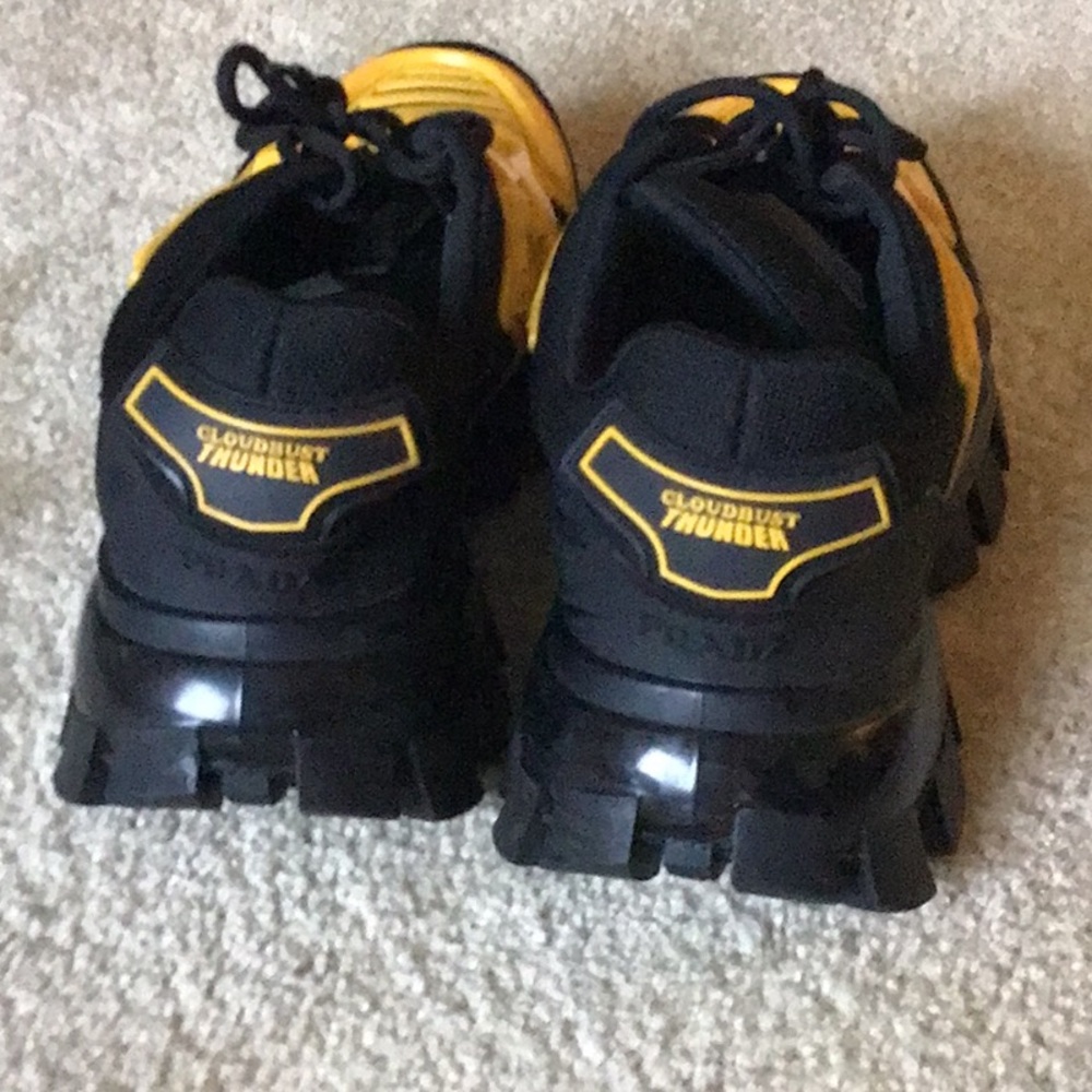 Prada Cloudbust Thunder Sneakers - Black and Yellow
